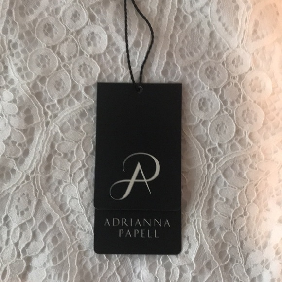 NWT Adrianna Papell White Lace Top Size M - Picture 3 of 8